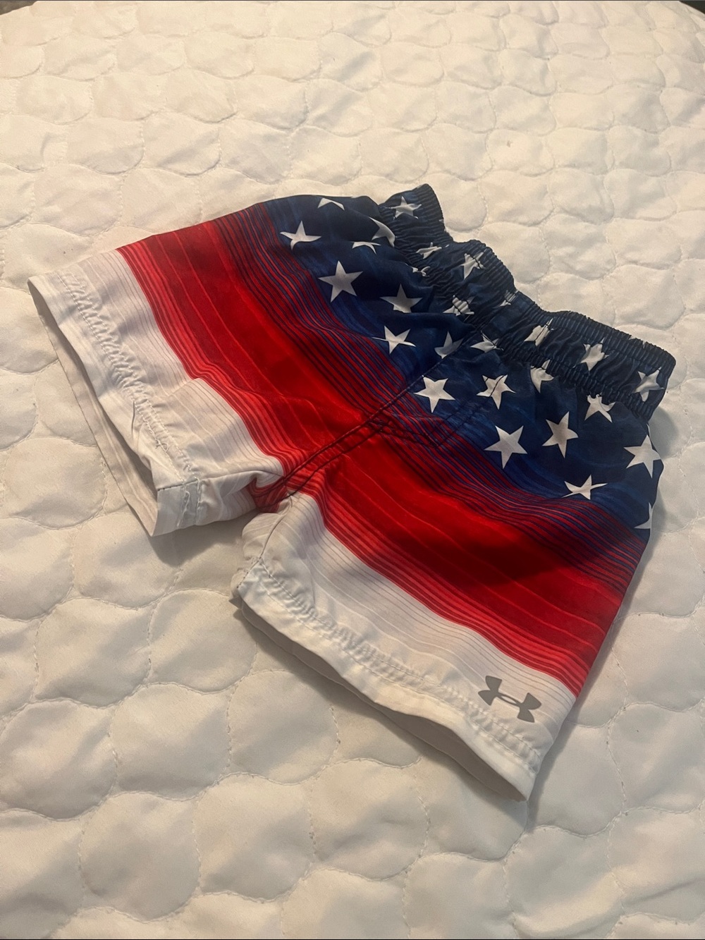 Under Armour American Flag Themed Swim Trunks Baby Boy